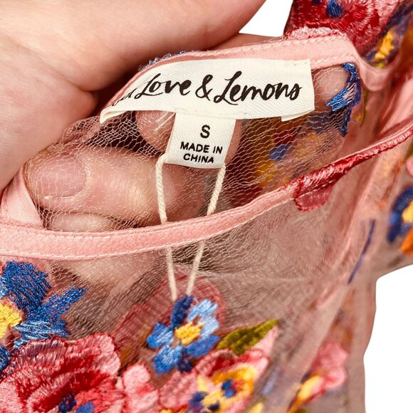 For Love & Lemons | Delaney Peony Sheer Lace Maxi Dress Size S | NWT - Picture 5 of 13